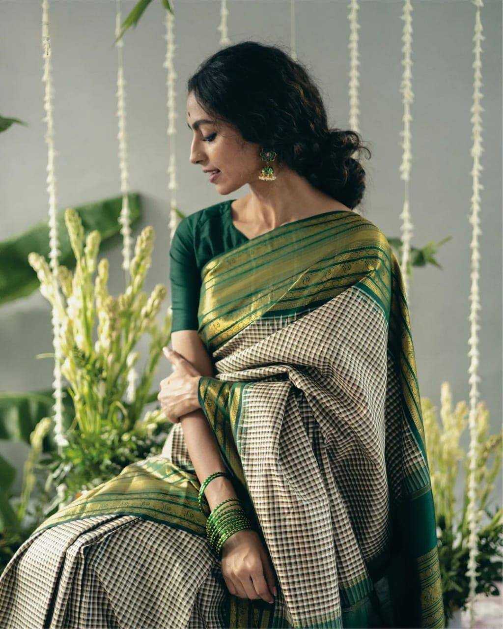Pachai Sarees | TempleGlow - by SareeSouls Silkline